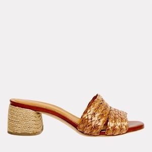 Andre Assous Cadyn Raffia Block Heel Sandal (7.5)